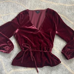 J-crew velvet v-beck